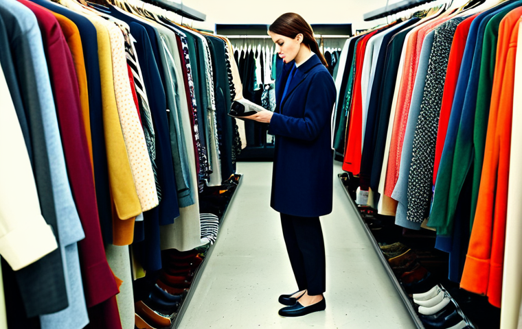 캡슐 옷장과 예산 관리 방법 - Closet Organization**

"A woman organizing her capsule wardrobe, neatly arranged with basic clothing...